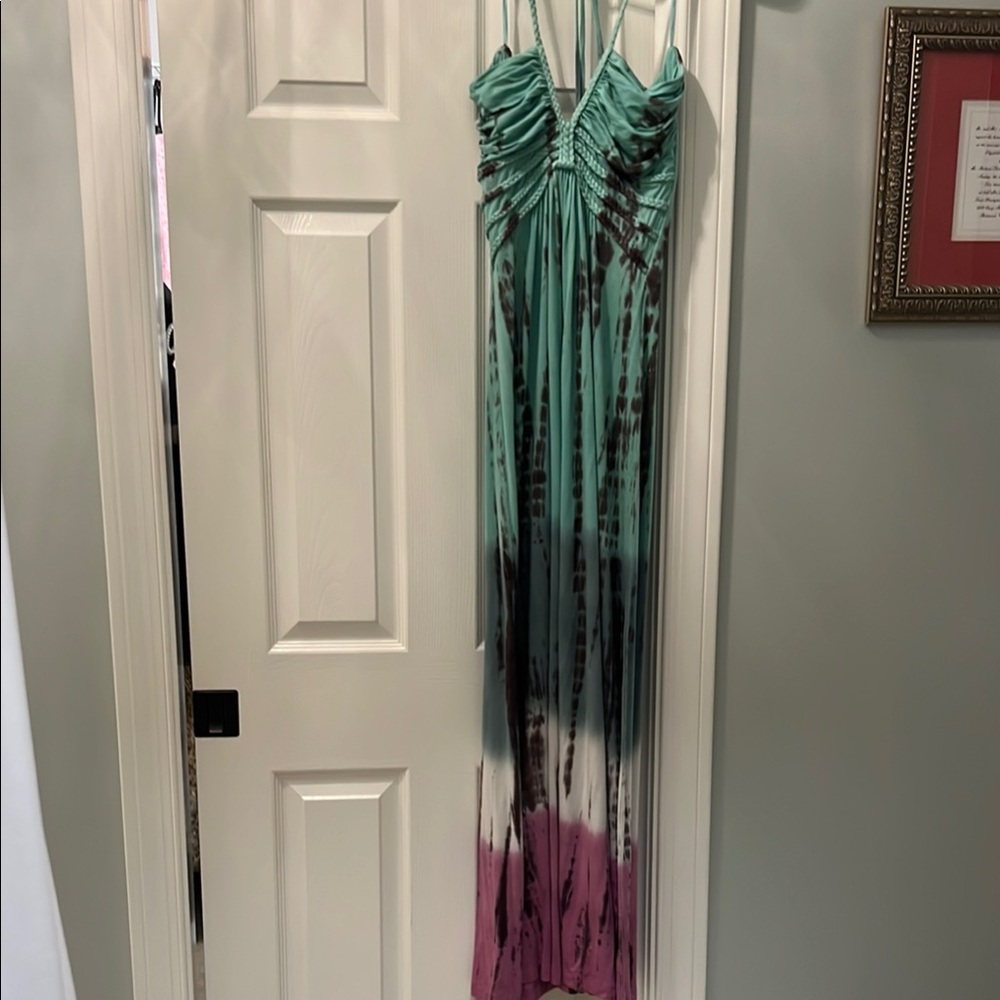 Sky Multicolor Tie-Dye Maxi Dress
